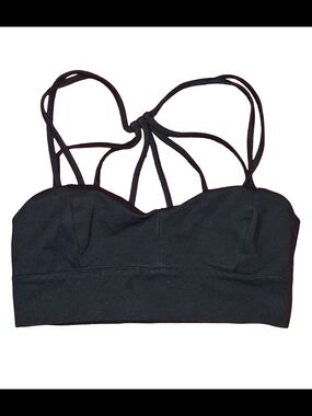 Clothes: Juniors Forever 21 Black Strappy Bralette (SMALL)